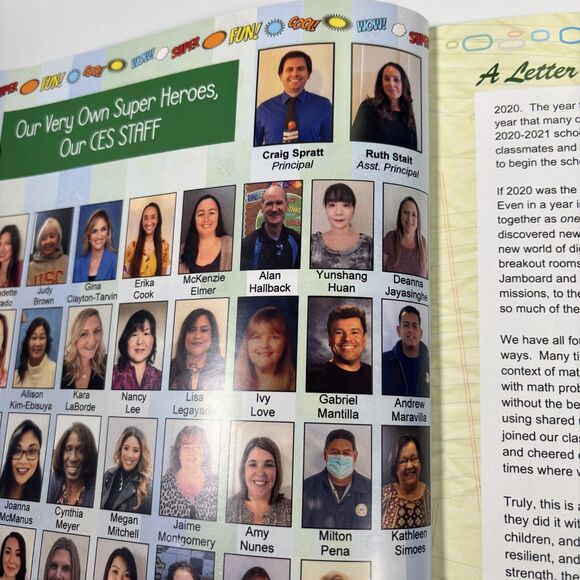 Cerritos elementary school yearbook 2020 2021 California pandemic masking K-6th - Picture 4 of 5